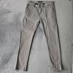 WT02 Jeans Mens Size 34x32 Grey‎ Denim Straight Stretch